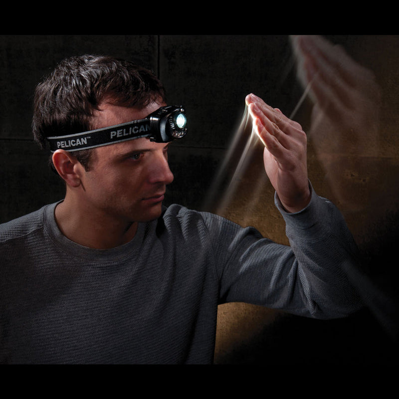 Pelican 2720 headlamp in use with gesture activation control