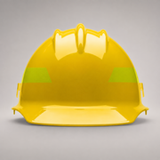 Interior view of Bullard Wildfire full-brim helmet showing suspension system and adjustable ratchet