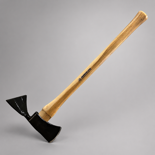 Cascade Super Pulaski wildland firefighting tool with oversized hoe blade, axe blade and 36-inch hickory handle