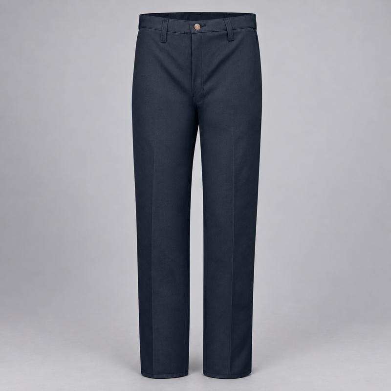 Workrite FP50 firefighter pant, Midnight Navy , front view, light gray studio background