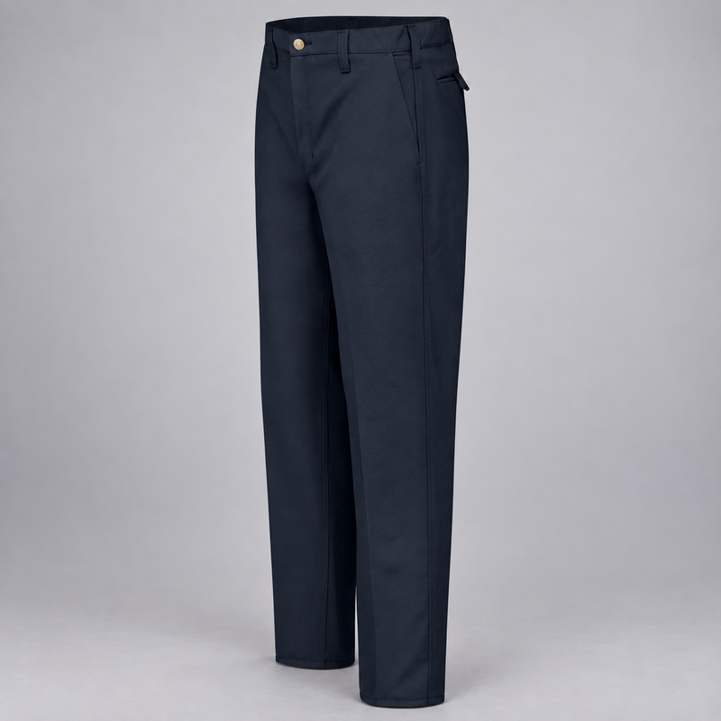 Workrite FP50 firefighter pant, Midnight Navy , right view, light gray studio background