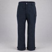 Workrite FP62 firefighter pant, Midnight Navy , front view, light gray studio background