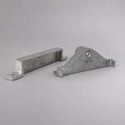 Two metal Hebert hose clamp mounting brackets with quick-release ball-and-socket hardware