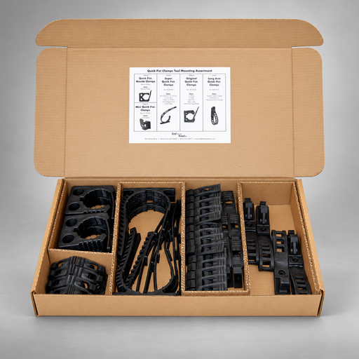 QUICK FIST 42-piece tool mounting assortment with five rubber clamp sizes