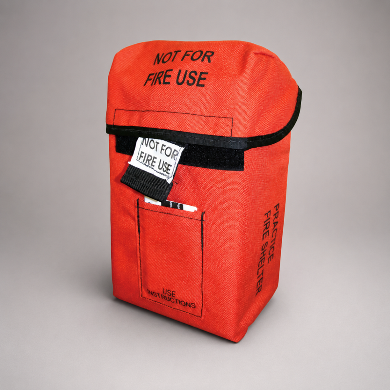 Regular practice fire shelter for firefighter training