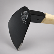 Angled view of hardened steel blade on Rogue 70H wildland firefighting hoe