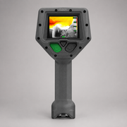 Front view of Seek AttackPRO 300 firefighter thermal imaging camera with thermal display