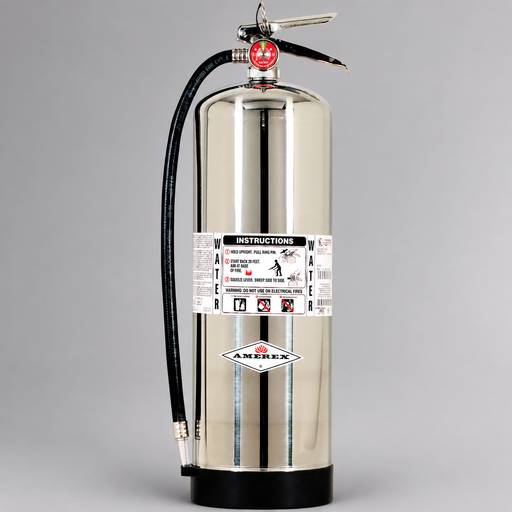 Amerex 240 2.5-gallon stainless-steel pressurized water fire extinguisher