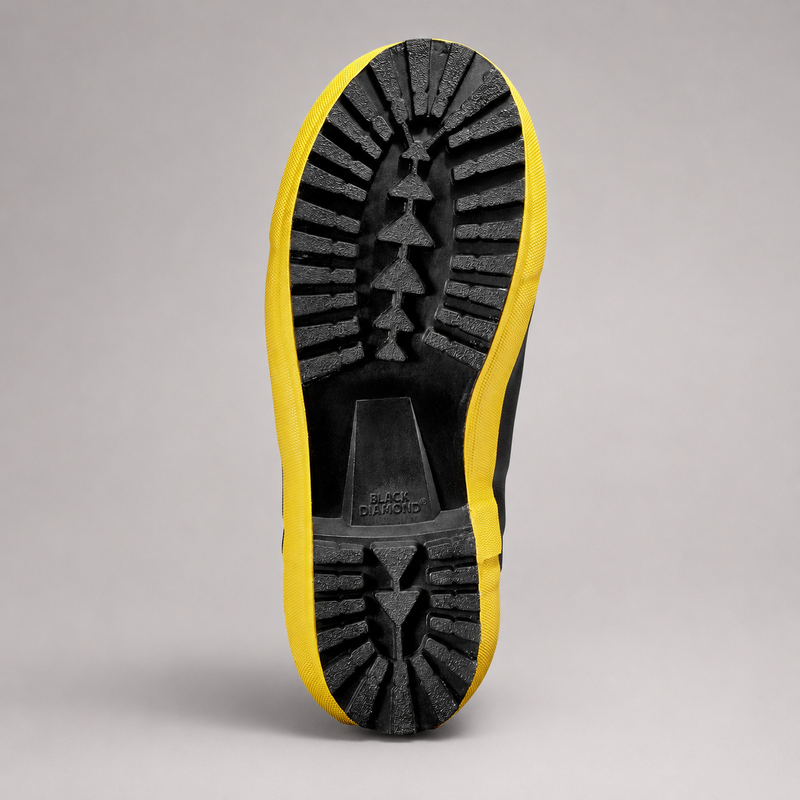 Bottom view of Black Diamond 9451 rubber firefighter boot showing molded K-Lug outsole