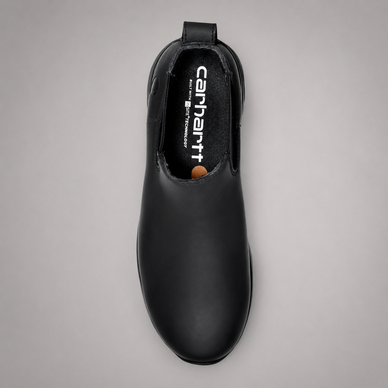 Top view of Carhartt Force 4-inch Romeo boot showing slip-on opening and INSITE footbed
