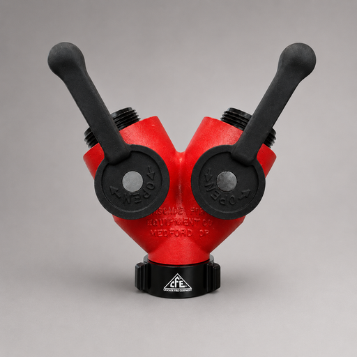 Front view of Cascade Cerakote Forestry Wye with two 1½-inch NH outlets