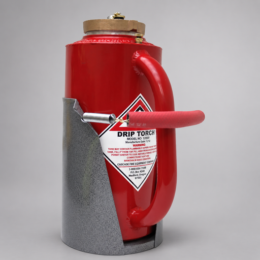 Cascade mounting bracket holding a red drip torch upright