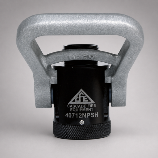 Cascade 40712NPSH fire hose ball shutoff valve, front view