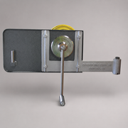 Cascade fire hose roller forming a compact roll of yellow fire hose