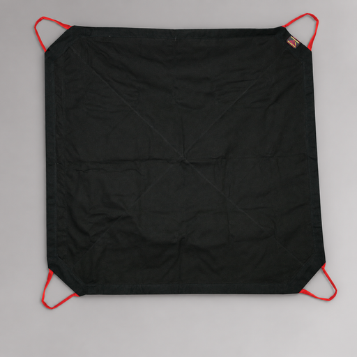 Cascade 68 x 64 inch canvas firefighting debris carrier with polypropylene webbing handles