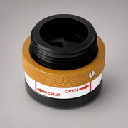 Cascade Gizmo Shutoff with 1½-inch NH threaded connections and hard-anodized aluminum body