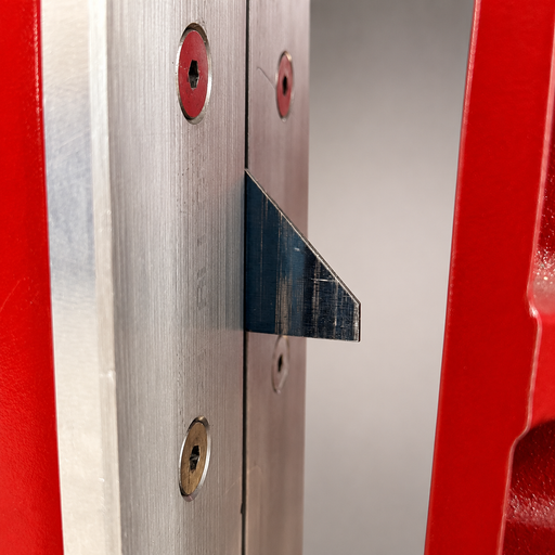 Cascade Hose Cutter replacement blade installed in the fire hose cutter assembly