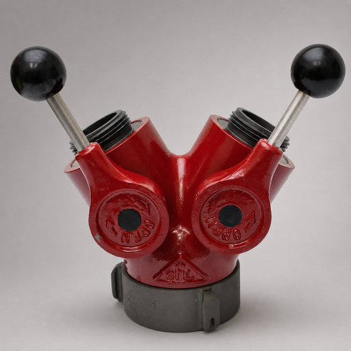 cascade gated wye with 2½-inch female inlet and two 1½-inch outlets