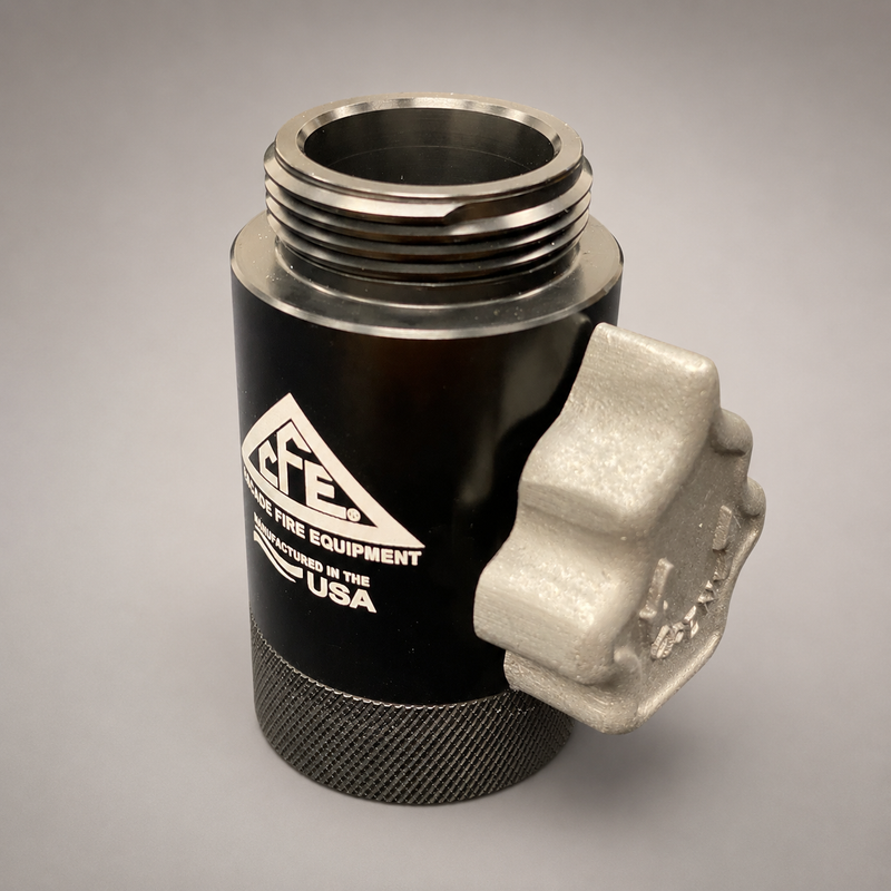 Side view of Cascade No-Snag Handle Ball Shutoff Valve with cast aluminum handle