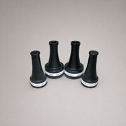 Four Cascade smooth-bore straight-stream tips in multiple base and orifice sizes