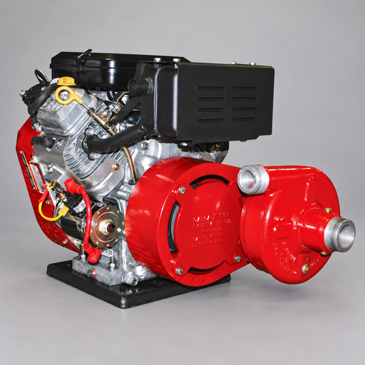 CF-130 23 HP centrifugal fire pump on a light gray studio background