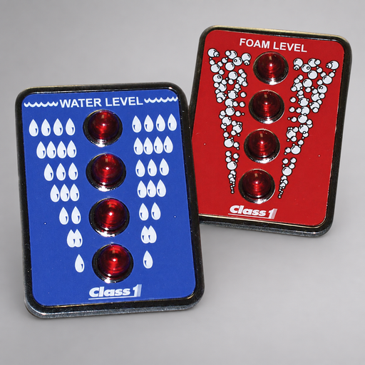 Class 1 Intelli-Tank water and foam level gauges for fire apparatus
