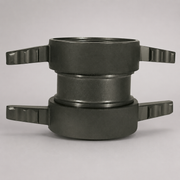 Double female hose adapter with long handles