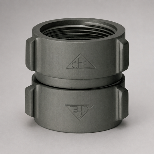 Double female hose adapter with rocker lugs