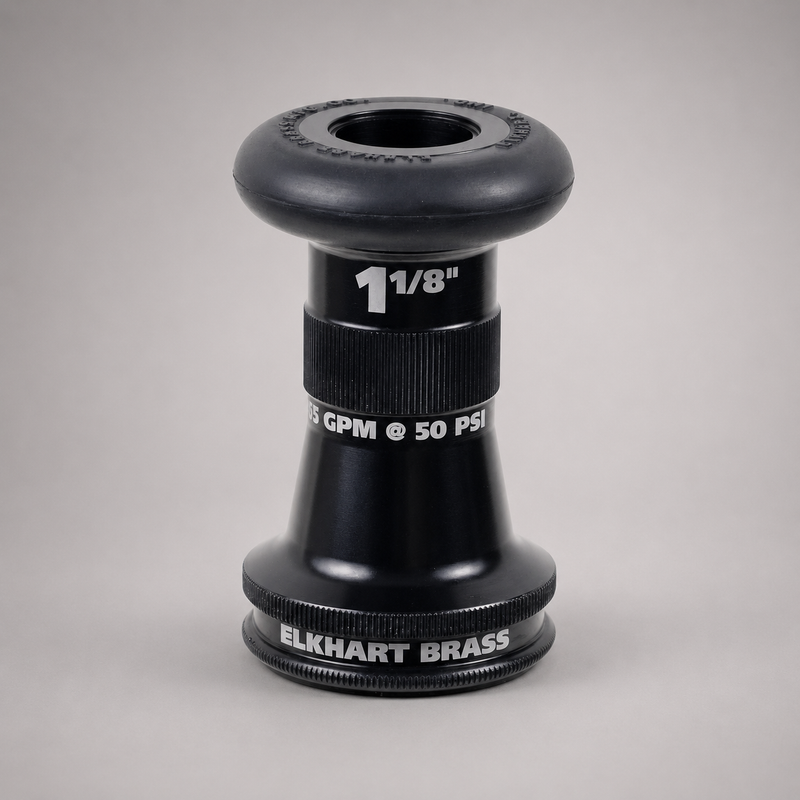 Elkhart Brass 188-XD long-barrel smooth bore nozzle tip with black bumper