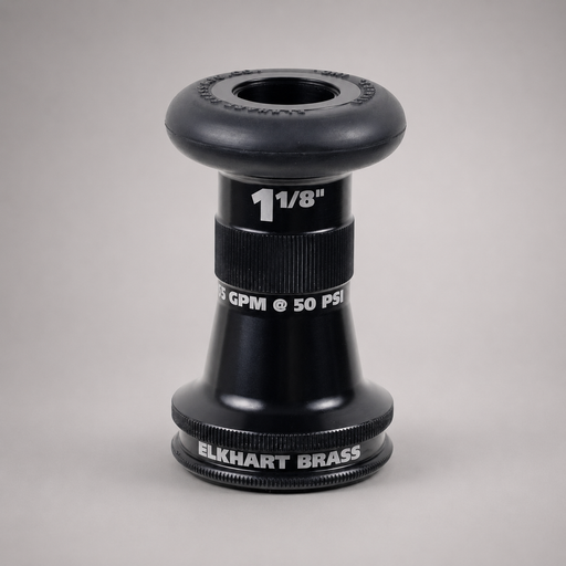 Elkhart Brass 188-XD long-barrel smooth bore nozzle tip with black bumper