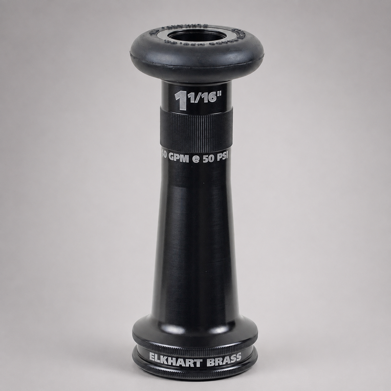 Elkhart Brass 188-XD long-barrel smooth bore nozzle tip with black bumper