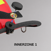 ESS Innerzone Structural TS thumb-screw bracket and strap attachment on fire helmet