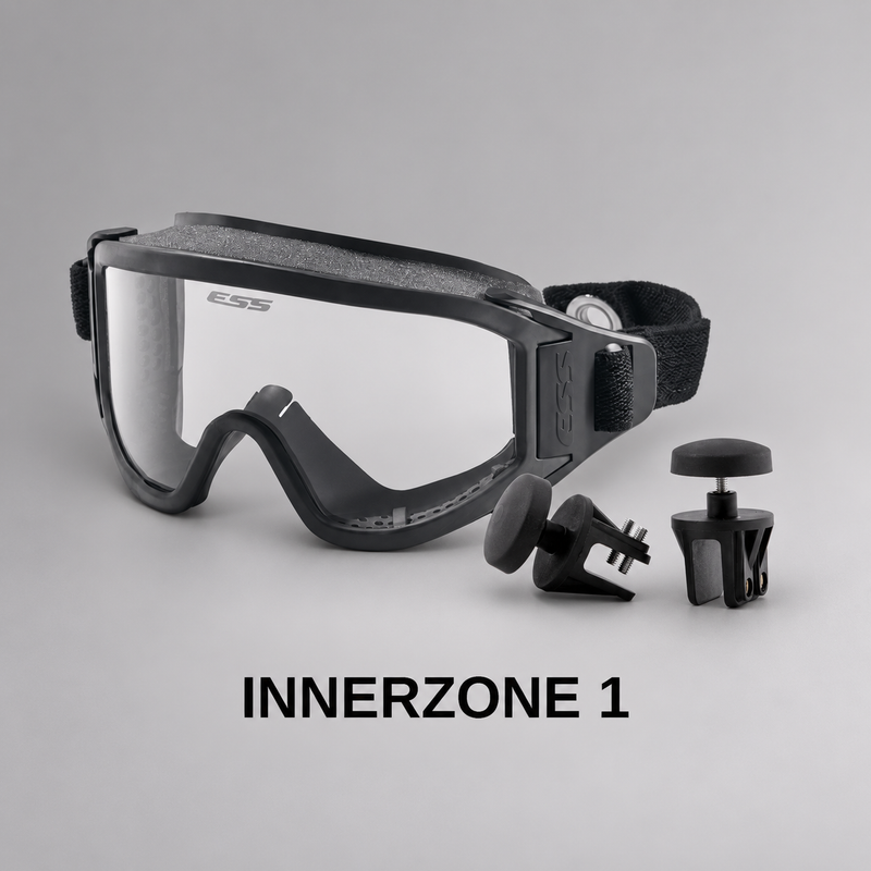 ESS Innerzone Structural TS goggles with semi-permanent thumb-screw mounting brackets
