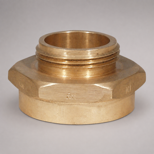 Female NPT to male fire hose thread reducer