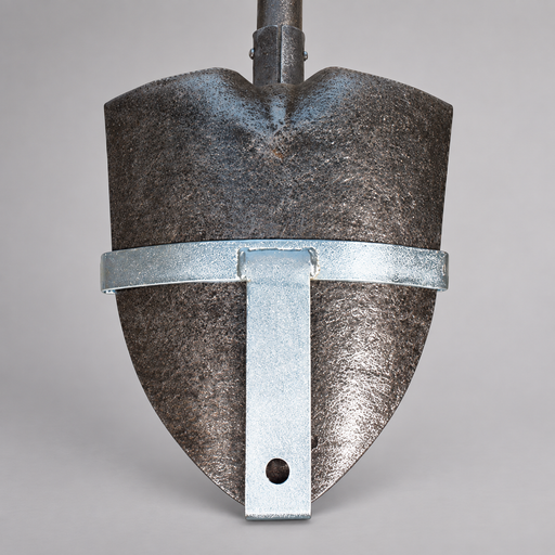 Size 0 formed-steel shovel blade bracket for fire apparatus