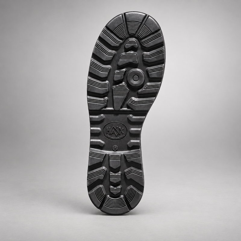 HAIX Fire Hunter Xtreme structural fire boot showing exterior protection and comfort feature