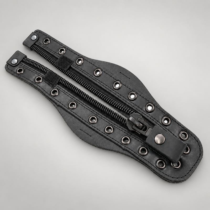 HAIX Airpower XR1 Pro replacement black zipper tongue on soft gray studio background