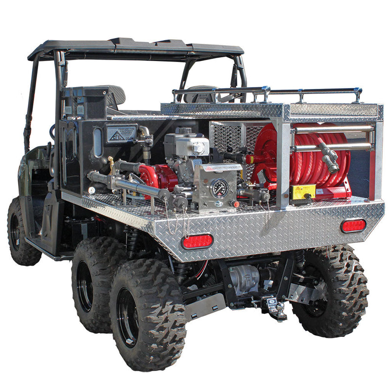 Example ATV installation with Hannay mini reel and firefighting equipment