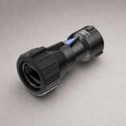 HEN Structure Blade nozzle showing ribbed outlet collar, angled view