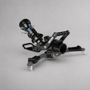 HEN TITAN FLASH portable fire monitor showing inlet, folding legs and carry handle