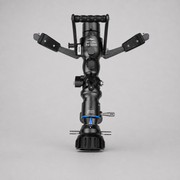 Top view of HEN TITAN FLASH portable fire monitor with BLADE 500 nozzle and folding legs