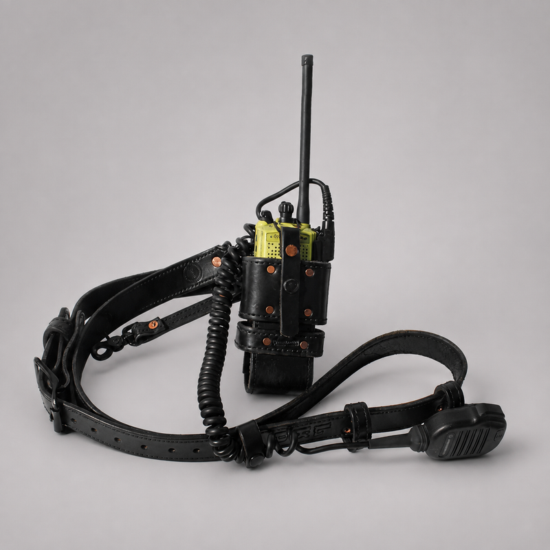 Hoseman Leather Firefighter Radio Strap & Holder
