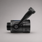 Hydro 100 shutoff with raised bail handle, side view