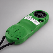 Rear view of the green Kestrel 2000 meter and battery compartment