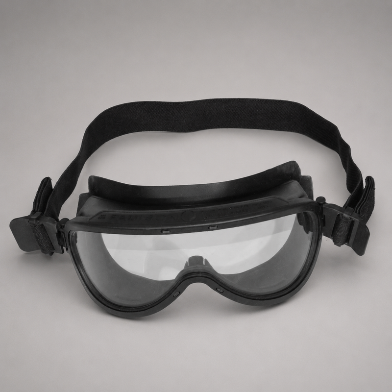 Paulson A-TAC wildland firefighting goggles with clear lens and black elastic strap