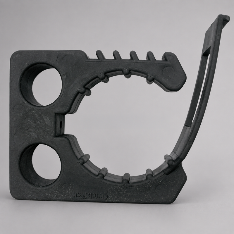 3-inch QUICK FIST rubber nozzle and equipment mounting clamp