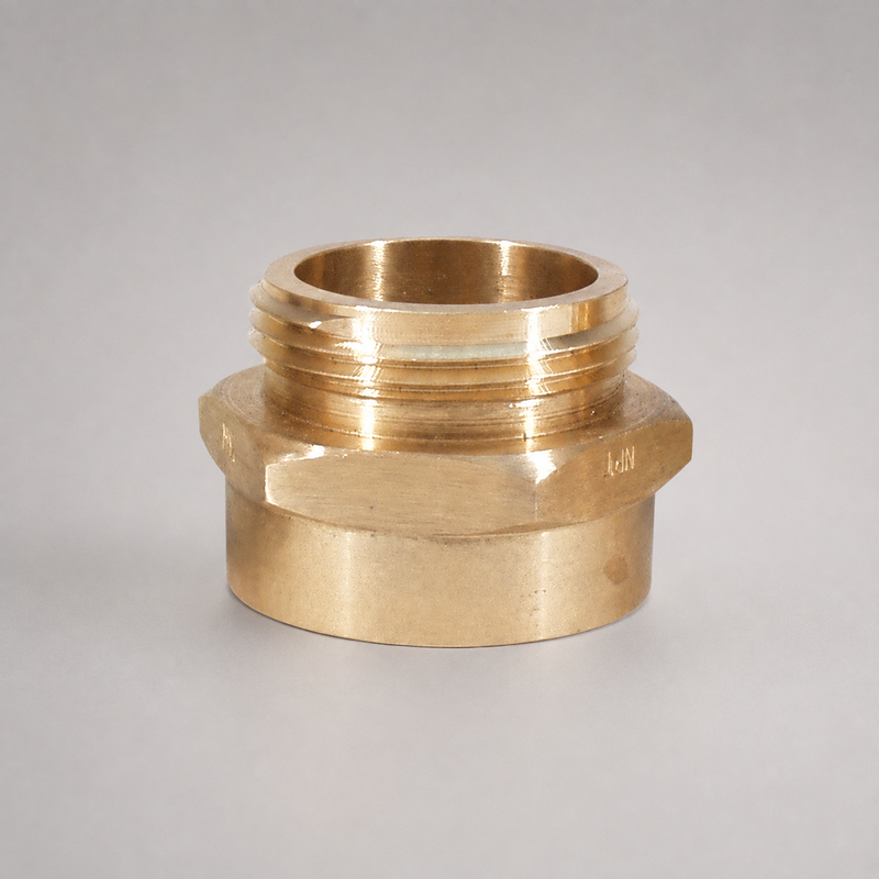 Red Head Brass female NPT to male fire hose thread nipple
