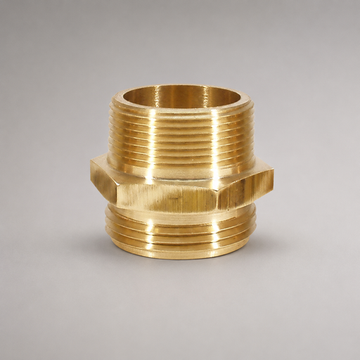 Red Head Brass male NPT to male fire hose thread nipple