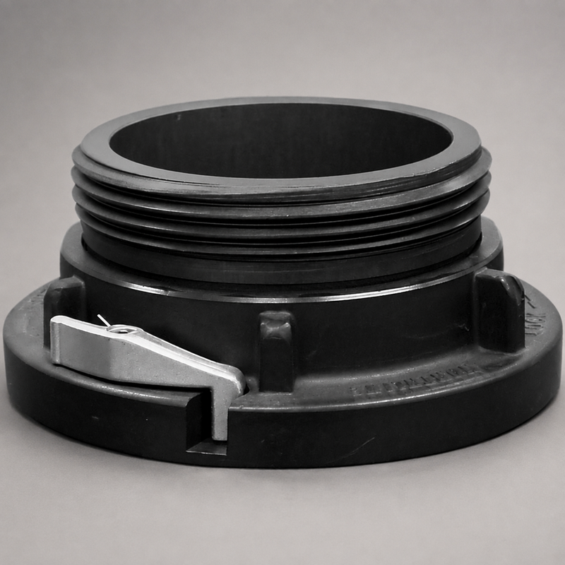 Red Head Brass Storz to rigid male fire hose adapter