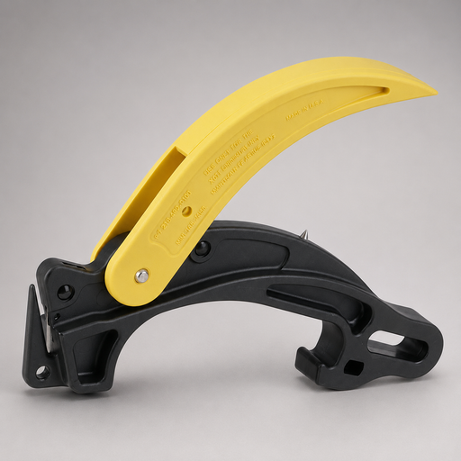 Black and yellow Res-Q-Rench firefighting multi-tool for rocker-lug and Storz couplings